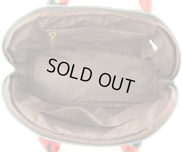 画像4: 着物柄リュック＆ショルダー＆手提げレディースラウンド型3WAYバッグ／ベージュ (4)