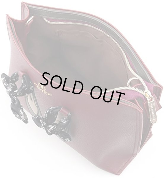 画像5: ＜mis zapatos＞パンプスリボン合皮ショルダーバッグ／ワイン (5)