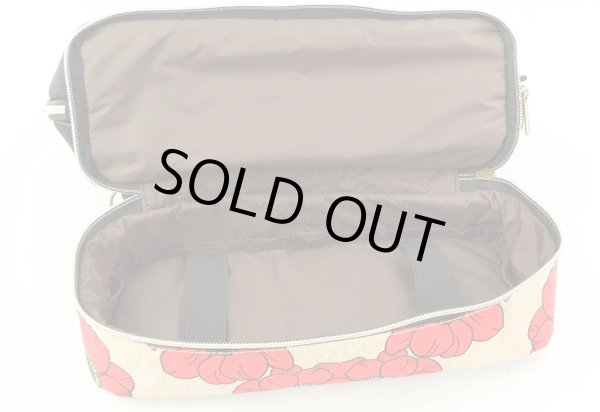 画像5: 着物柄リュック＆ショルダー＆手提げレディースラウンド型3WAYバッグ／ベージュ (5)