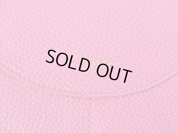 画像3: ＜訳あり＞ビビットピンク花柄裏地レディース合成皮革ラウンドファスナー二つ折り財布 (3)