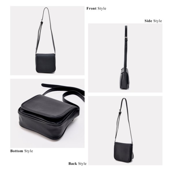 画像3: Renameレザータッチ小さめスクエアショルダーバッグ (3)