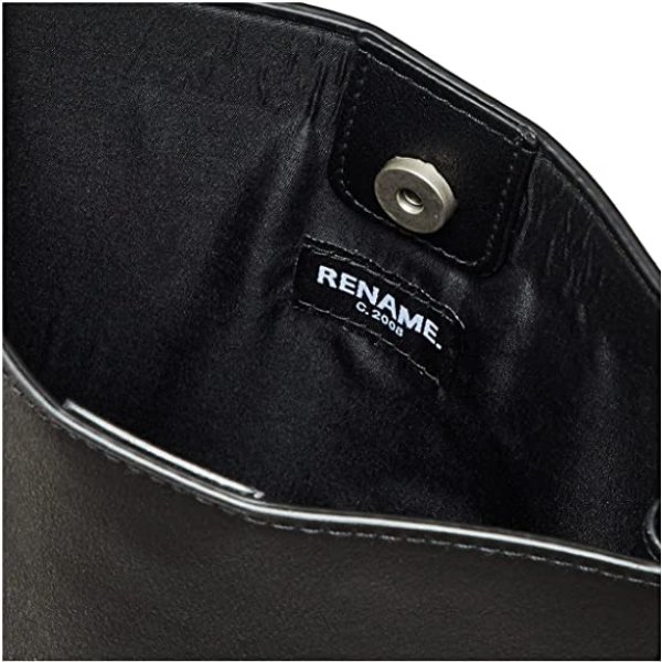 画像7: Renameどんなコーディネートにもマッチするシンプルなスクエアショルダーバッグ／ブラック (7)