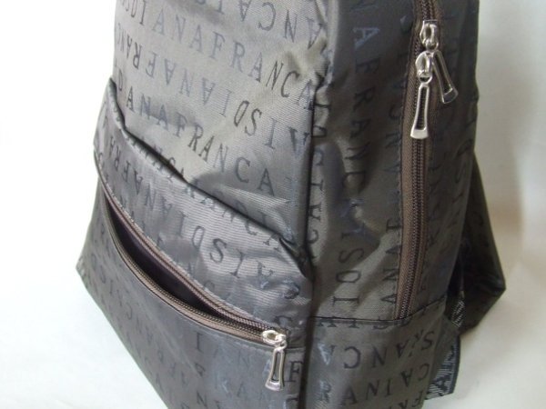 画像7: 英字ロゴプリントシックなディパック（２色有） (7)