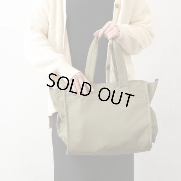 画像3: １２ポケット付き軽量撥水抗菌防臭多機能ママカル2wayトートバッグ／カーキ (3)