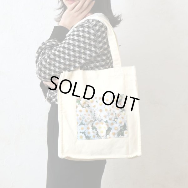 画像4: レディースかわいいフラワー転写刺繍トートバッグ／パープル (4)