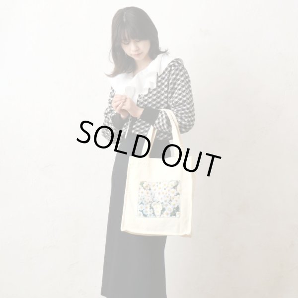 画像5: レディースかわいいフラワー転写刺繍トートバッグ／パープル (5)