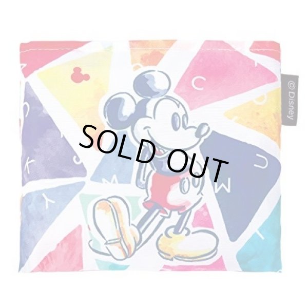 画像2: ディズニー＜トライアングルミッキー＞カラフルデザイン折り畳みショッピングエコバッグ (2)