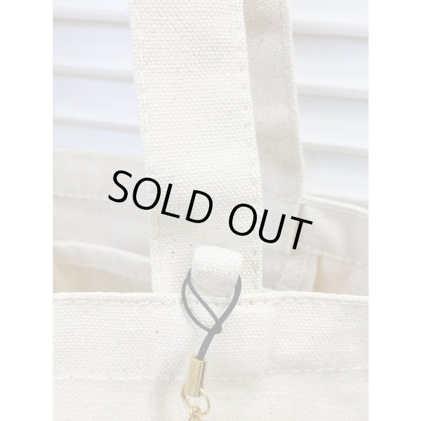 画像5: ブルーベリーの花とシマエナガかわいい小鳥プリント帆布ランチトートバッグ (5)