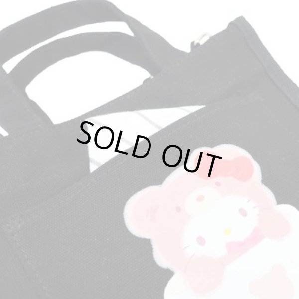 画像3: ハローキティラテクマ帆布2WAY小さめショルダーバッグ (3)