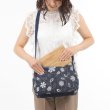 画像5: サボイ(SAVOY)レディースデニム素材に花模様をプリントしたシンプルデザインショルダーバッグ (5)