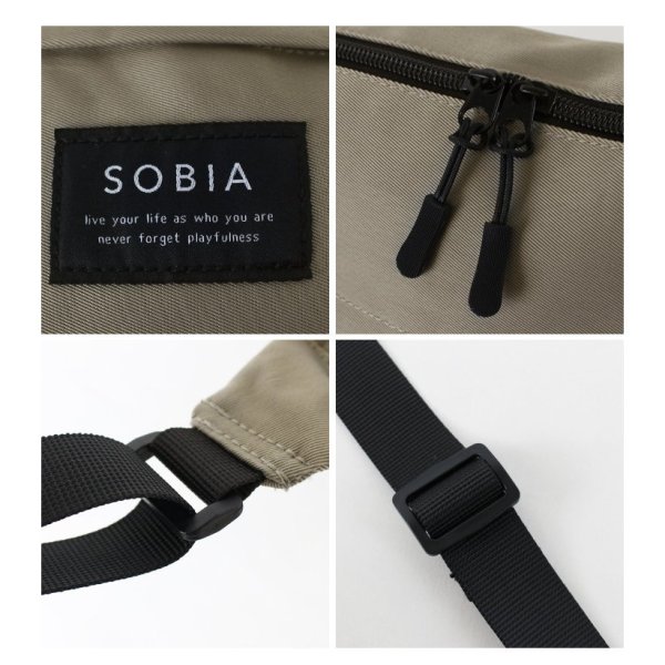 画像12: シンプルなデザイン軽量はっ水舟形ショルダーバッグ(カーキ） (12)