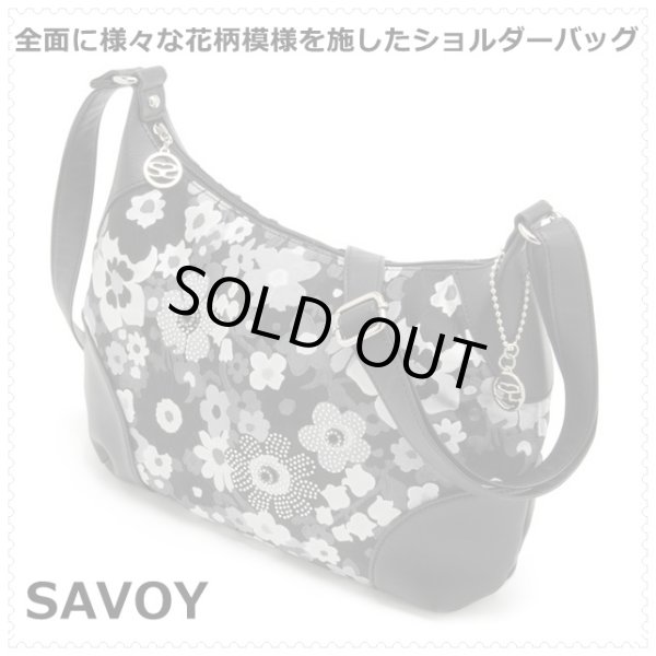 画像1: サボイ(SAVOY)全面に様々な花柄模様を施したショルダーバッグ (1)