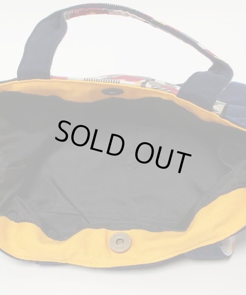 画像5: ＜mis zapatos＞モダンな花柄着物ミニショルダー＆トート2wayバッグ／ネイビー (5)