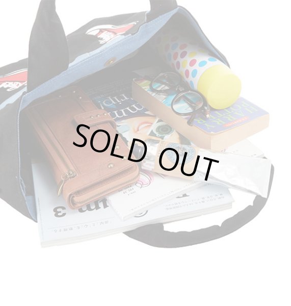 画像6: ロングスカート柄トートバッグ 【mis zapatos】/ネイビー (6)