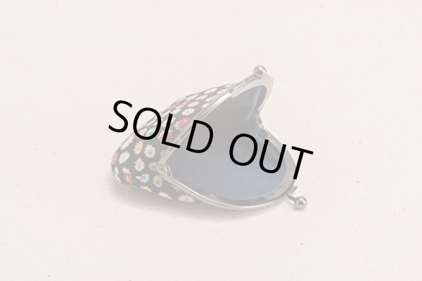 画像4: 京友禅2.6寸レディース手のひらサイズのがま口財布箱入り／ブルー（日本製） (4)