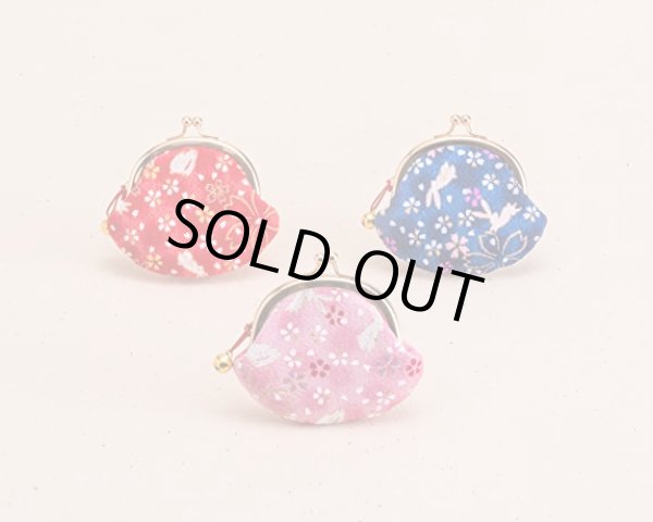画像7: 京友禅うさぎ柄 鈴付き2.6寸レディース手のひらサイズのがま口財布／緑（日本製） (7)