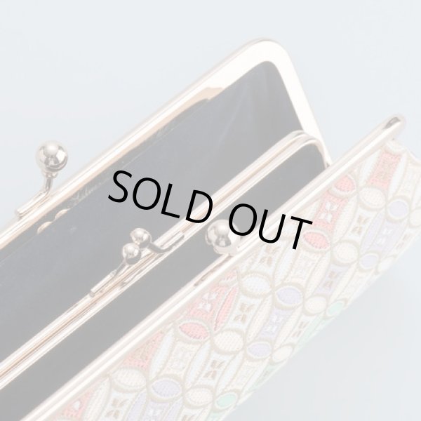 画像3: 西陣織5.0寸親子がま口財布/赤桜（日本製） (3)