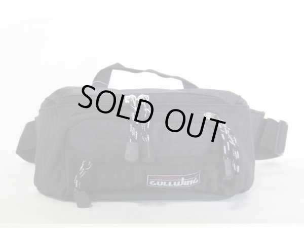 画像2: ガルウィングの軽量小ぶりウエストバッグ/ブラック (2)