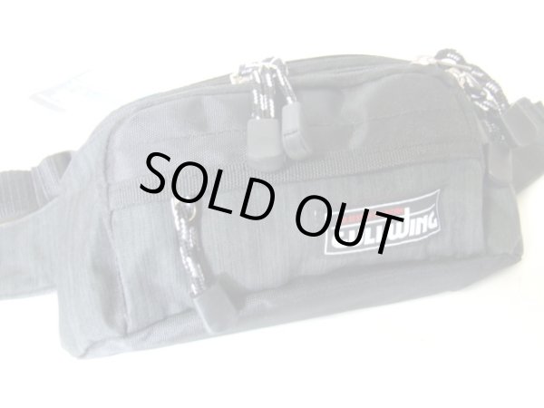 画像5: ガルウィングの軽量小ぶりウエストバッグ/ブラック (5)