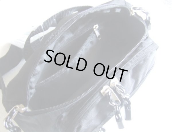 画像8: ガルウィングの軽量小ぶりウエストバッグ/ブラック (8)