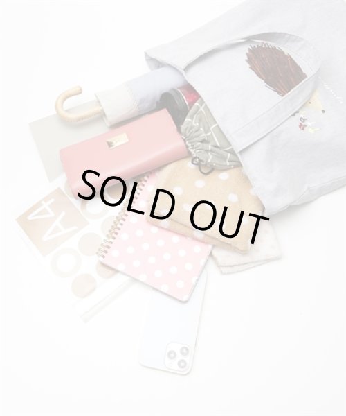 画像6: (訳あり）かわいいシャムねこ刺繍トートバッグ／生成り (6)