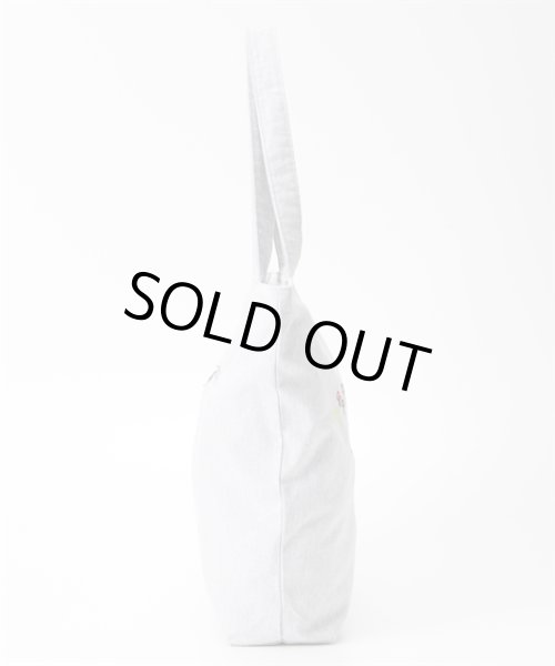 画像3: (訳あり）かわいいシャムねこ刺繍トートバッグ／生成り (3)