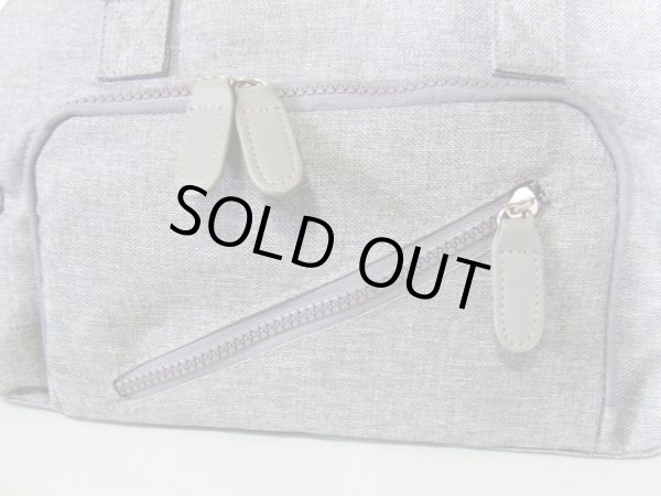 画像5: (訳あり）３室式シークレットポケット仕様レディース斜め掛け2wayショルダーバッグ／グレー (5)