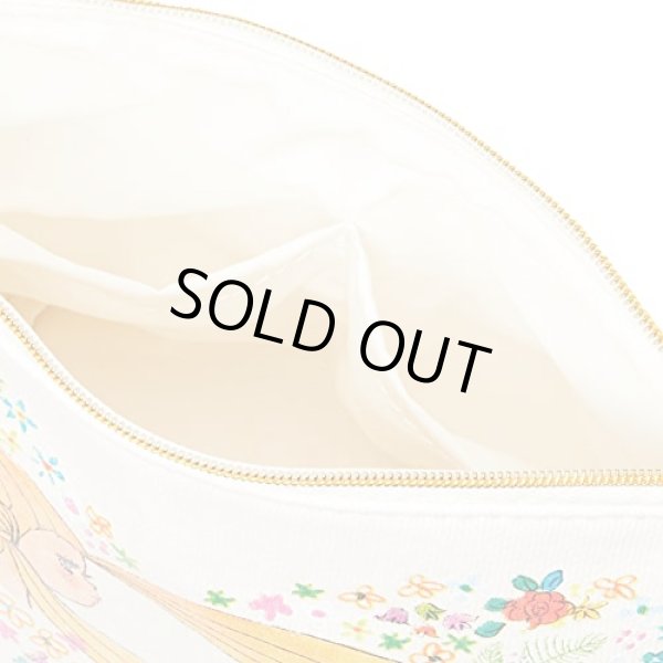 画像5: 水森亜土カラフルでかわいいスウェットポーチ舟形(ハート)／アイボリー (5)