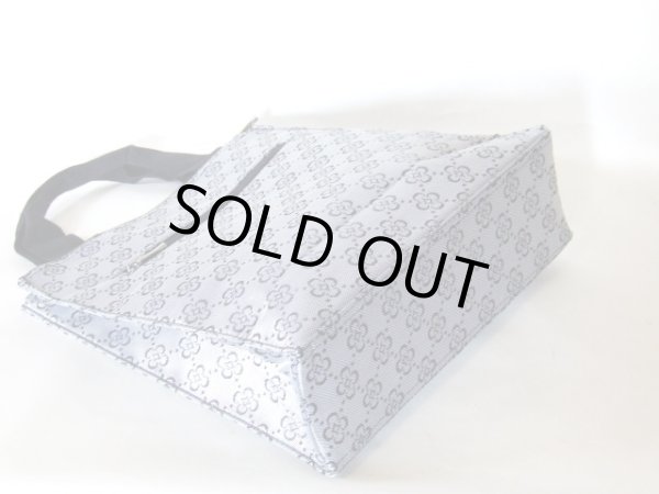 画像3: ＜訳あり＞３室式ジャガード織トートバッグＡ４/グレー (3)