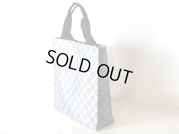 画像4: ＜訳あり＞３室式ジャガード織トートバッグＡ４/グレー (4)