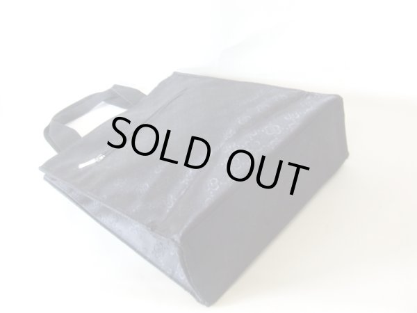 画像4: ＜訳あり＞３室式ジャガード織トートバッグＡ４/ブラック (4)