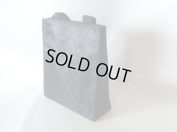 画像3: ＜訳あり＞３室式ジャガード織トートバッグＡ４/ブラック (3)