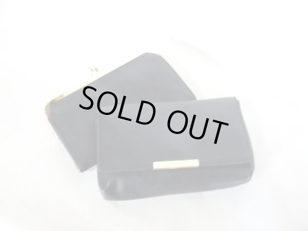 画像4: (訳あり）クラッチバッグ・がま口財布としても使えるお財布ショルダー4wayバッグ／ブラック (4)