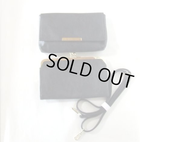 画像2: (訳あり）クラッチバッグ・がま口財布としても使えるお財布ショルダー4wayバッグ／ブラック (2)