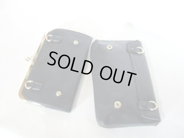 画像11: (訳あり）クラッチバッグ・がま口財布としても使えるお財布ショルダー4wayバッグ／ブラック (11)