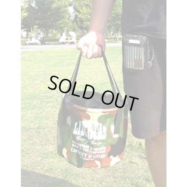 画像6: （訳あり）防水素材でできた バケツ型バッグ LIBERTAS カモフラージュ柄  (6)