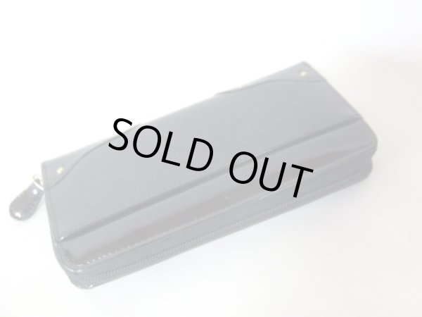 画像3: （訳あり）エナメルPINKY ♡SWEETラウンド長財布/ブラック (3)