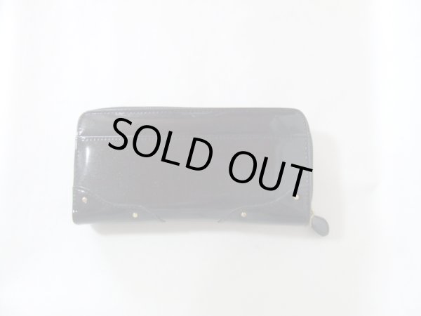 画像2: （訳あり）エナメルPINKY ♡SWEETラウンド長財布/ブラック (2)