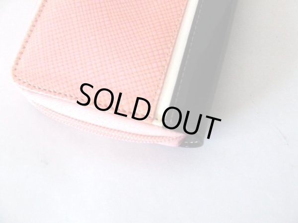 画像5: （訳あり）エナメルリボンモチーフのかわいいラウンド長財布/サーモンピンク (5)