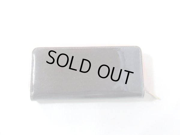 画像2: （訳あり）エナメルリボンモチーフのかわいいラウンド長財布/サーモンピンク (2)