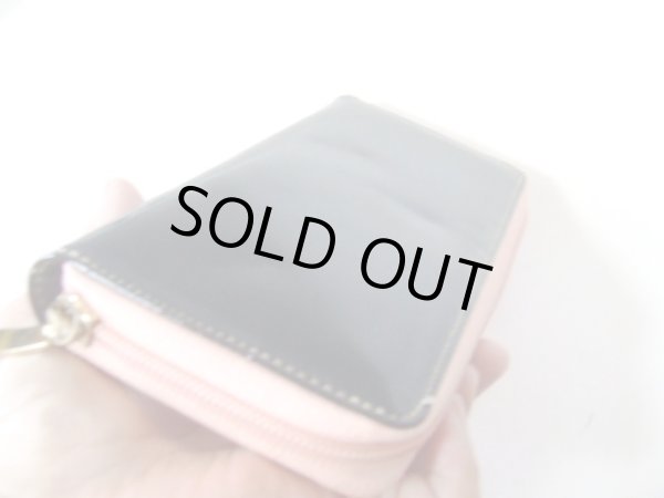 画像8: （訳あり）エナメルリボンモチーフのかわいいラウンド長財布/サーモンピンク (8)