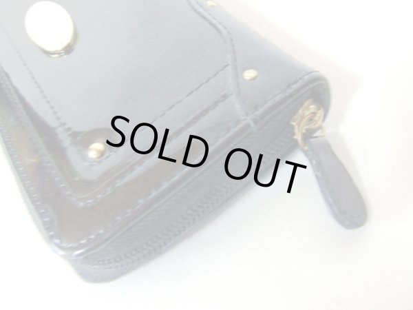 画像8: （訳あり）エナメルPINKY ♡SWEETラウンド長財布/ブラック (8)