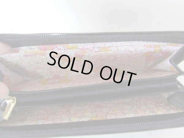 画像11: （訳あり）エナメルPINKY ♡SWEETラウンド長財布/ブラック (11)