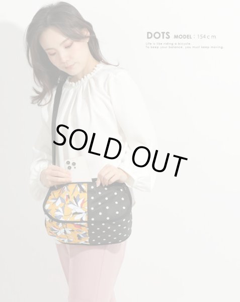 画像9: SYABON(シャボン)洗えて軽量華やかな大人柄２室式ショルダーバッグ/ドット (9)