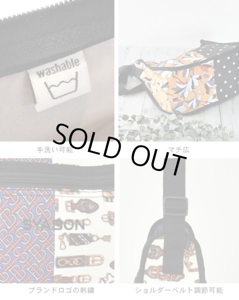 画像6: SYABON(シャボン)洗えて軽量華やかな大人柄２室式ショルダーバッグ/ドット (6)