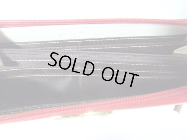 画像9: （訳あり）エナメルリボンモチーフのかわいいラウンド長財布/レッド (9)