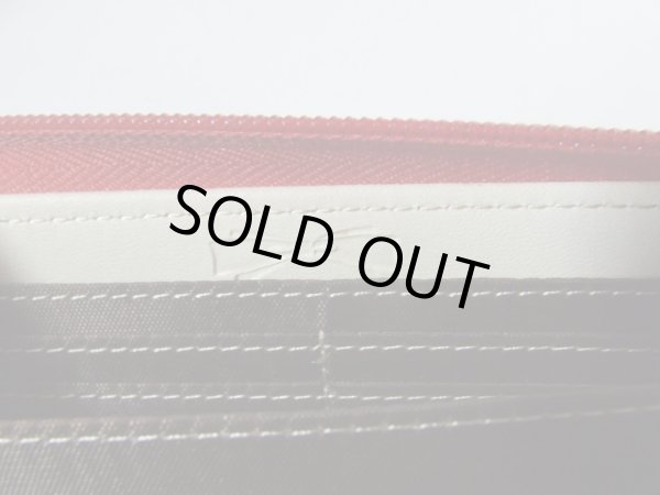 画像7: （訳あり）エナメルリボンモチーフのかわいいラウンド長財布/レッド (7)