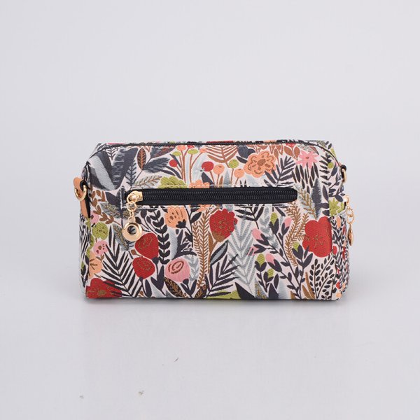 画像3: ＜リトンII＞色鮮やかでおしゃれな花柄2WAYポーチ＆ショルダーバッグ/グレー (3)