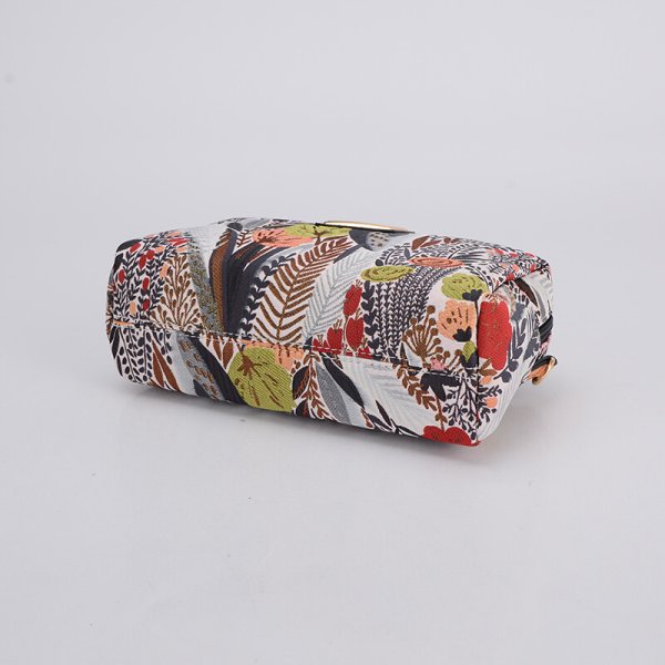 画像4: ＜リトンII＞色鮮やかでおしゃれな花柄2WAYポーチ＆ショルダーバッグ/グレー (4)