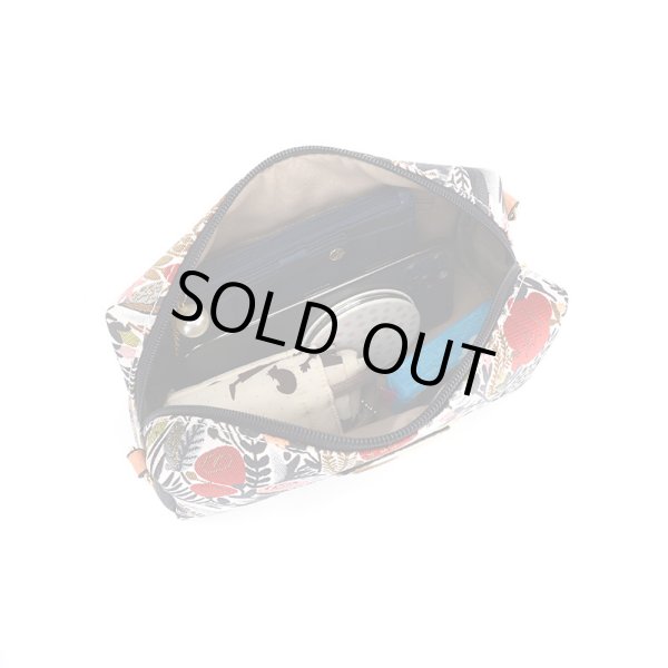 画像4: ＜リトン＞色鮮やかでおしゃれな花柄2WAYポーチ＆ショルダーバッグ/キャメル (4)